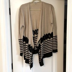 Mystree Drape Open Front Cardigan
